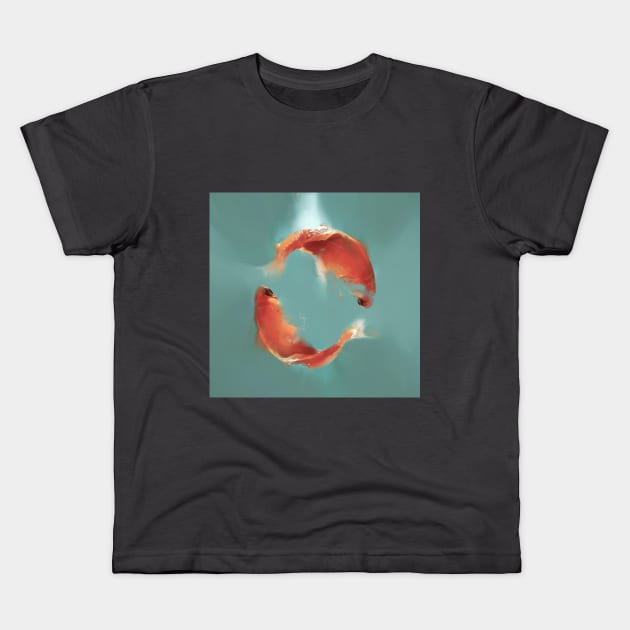 Pisces Kids T-Shirt by ArashRazavi